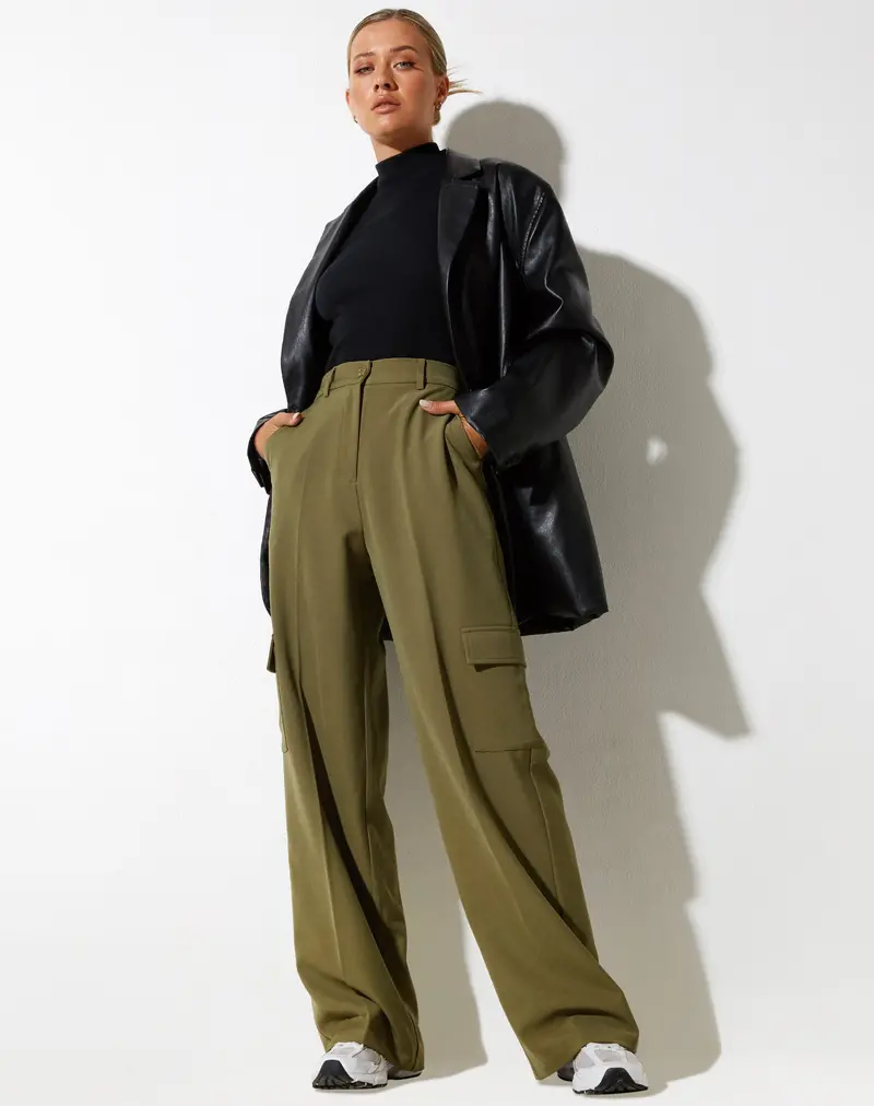Abba Trouser In Cargo Pocket Olive 25 1