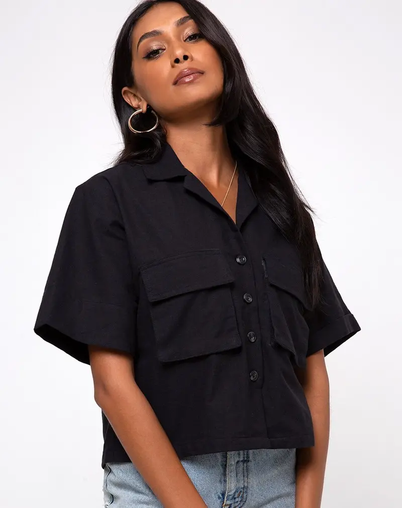 Alka Ultility Shirt In Black 1