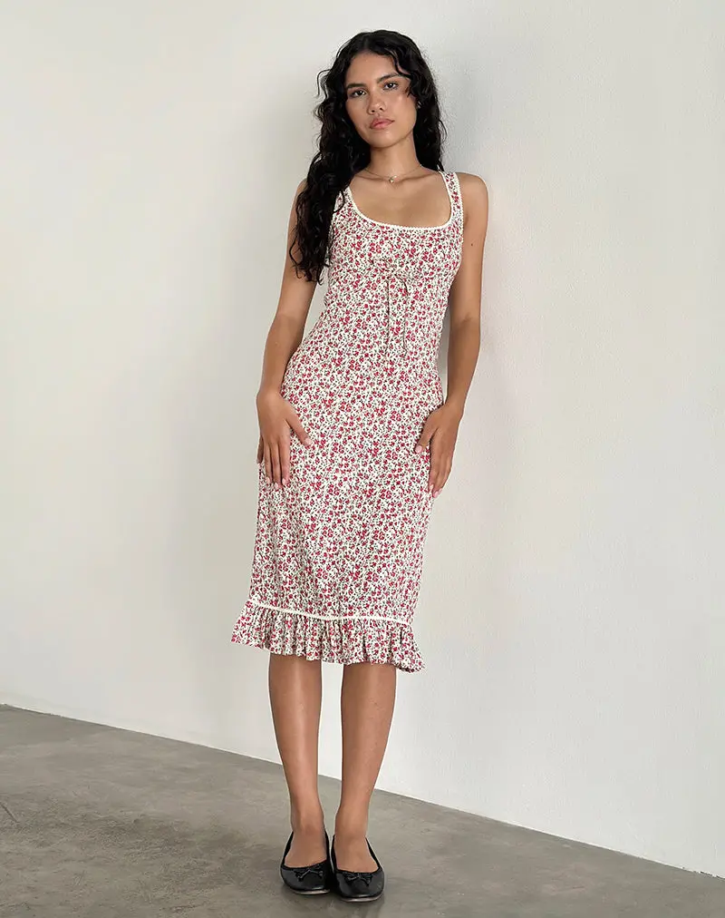Bila Midi Dress In Pretty Ditsy 1