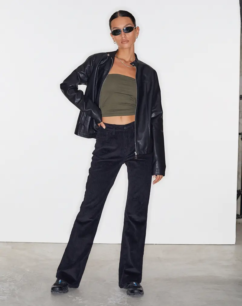 Bootleg Jeans In Cord Classic Black 1