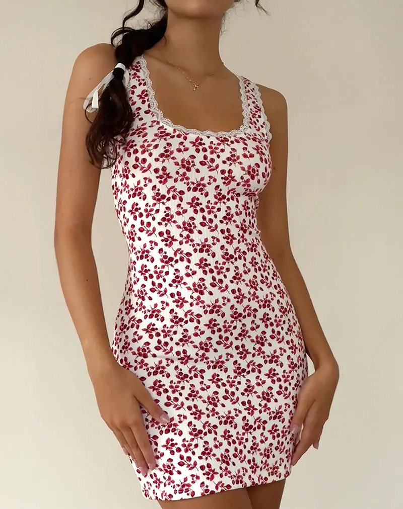 Camina Dress In Summer Strawberry Off White 1