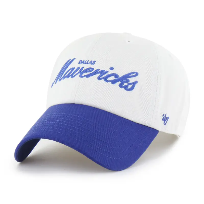 Dallas Mavericks 47 Brand White Adjustable Cap 1