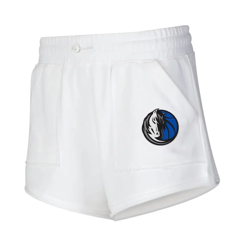 Dallas Mavericks Concept Sports Women's White Terry Shorts 1
