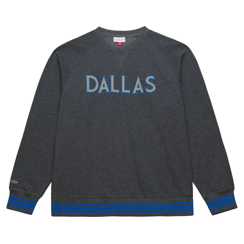 Dallas Mavericks Mitchell & Ness 2025-26 City Edition Gray Terry Crewneck 1