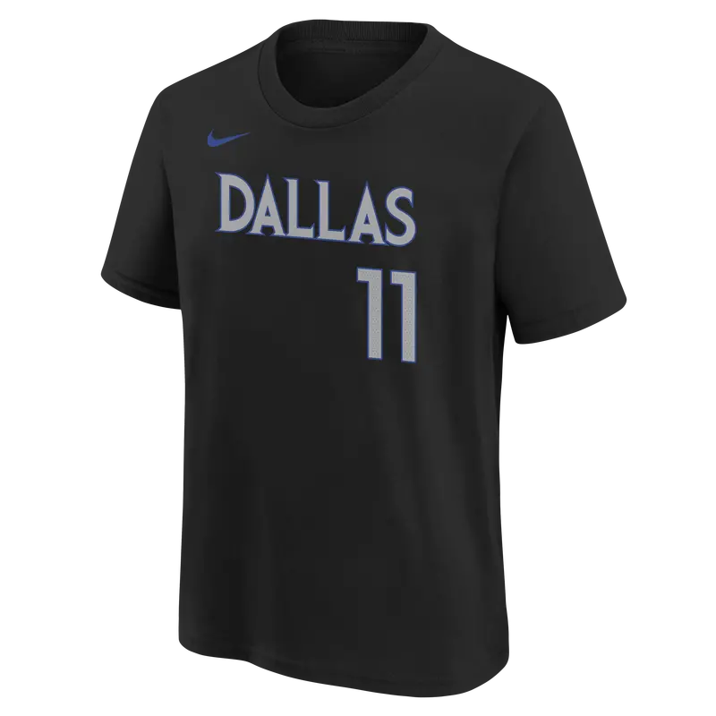 Dallas Mavericks Nike Outerstuff 2025-26 City Edition Youth Kyrie Irving Name & Number Tee 1
