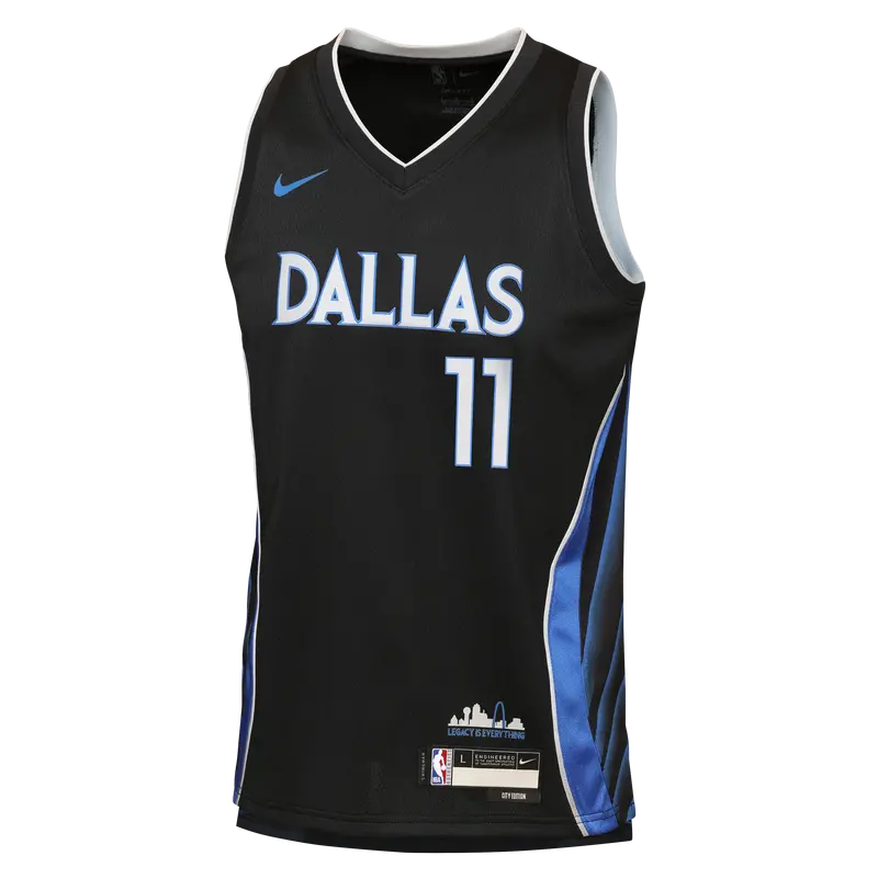 Dallas Mavericks Nike Outerstuff 2025-26 City Edition Youth Kyrie Irving Swingman Jersey 1