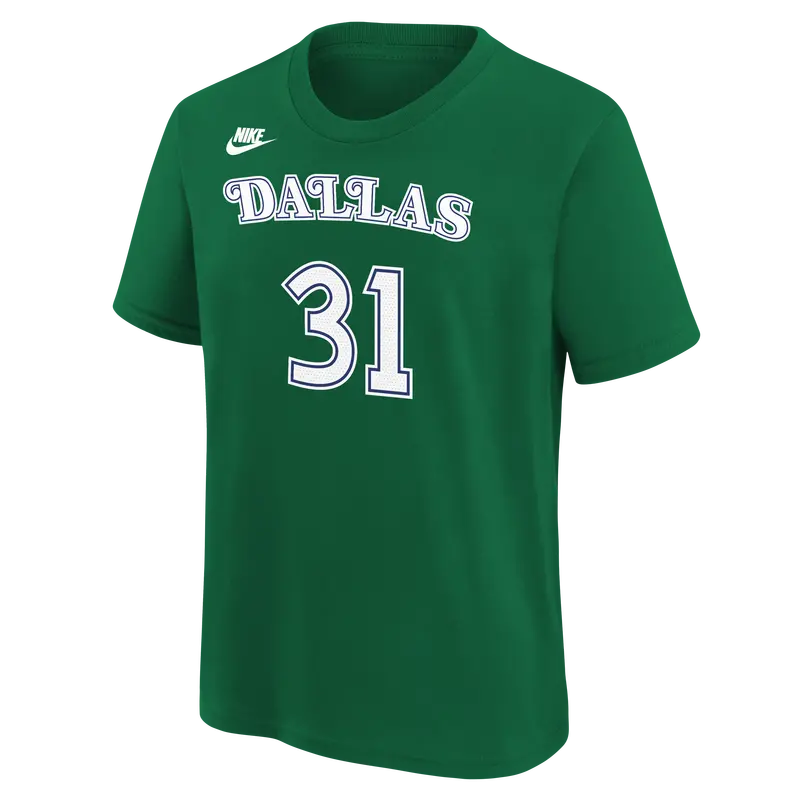 Dallas Mavericks Nike Outerstuff Hardwood Classic Youth Klay Thompson Name & Number Tee 1