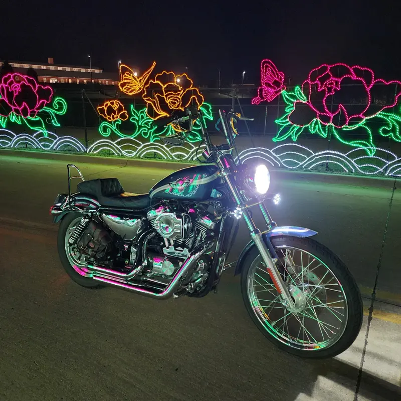 Eagle Lights 2” Infinity Beam Front Led Turn Signals With Integrated Trim Rings And White Halo Running Lights For Harley-Davidson® Motorcycles 2