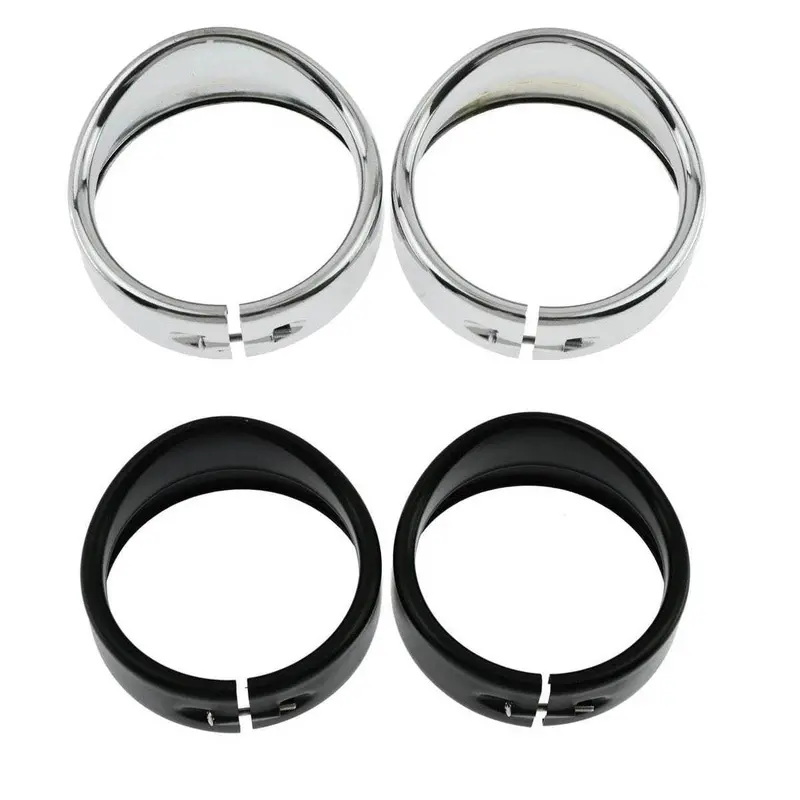 Eagle Lights 4.5" Auxiliary Light Visor Frenched Style Passing Lamp Trim Ring For Harley-Davidson® Motorcycles 1