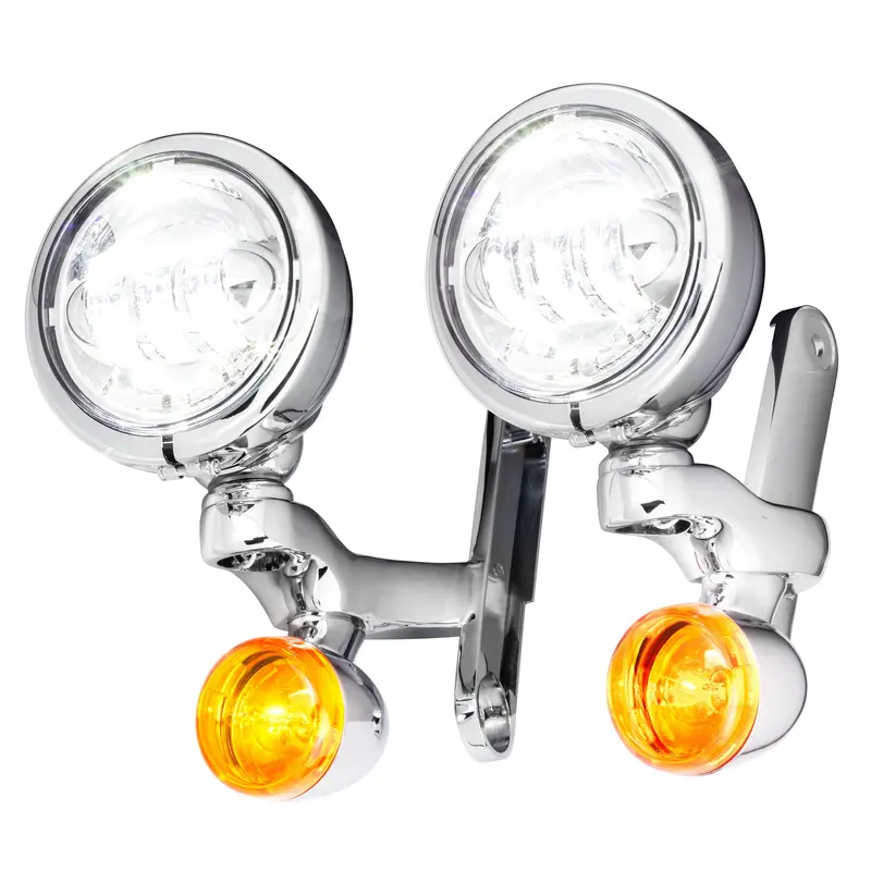 Eagle Lights 4.5" Led Spot Lights And Hardware For Harley-Davidson® Street Glide And Electra Glide 1