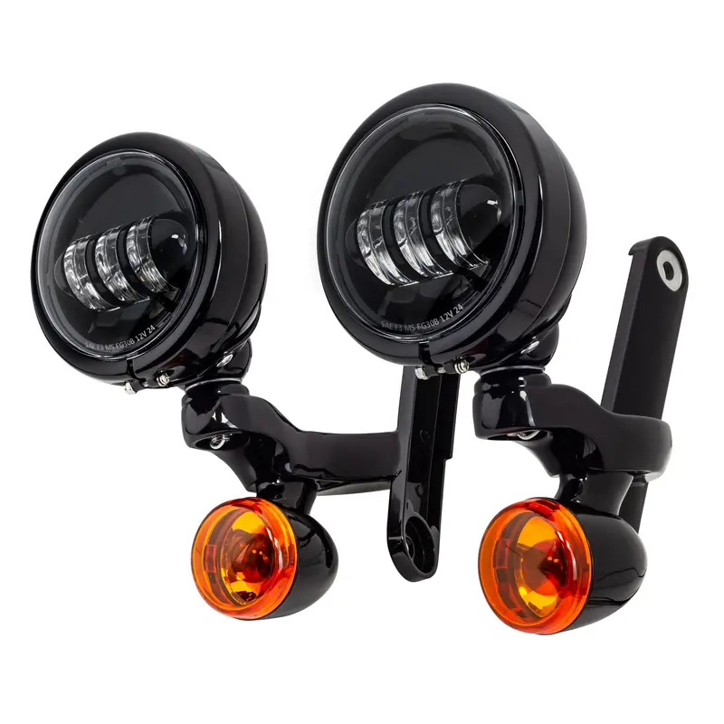 Eagle Lights 4.5" Led Spot Lights And Hardware For Harley-Davidson® Street Glide And Electra Glide 1