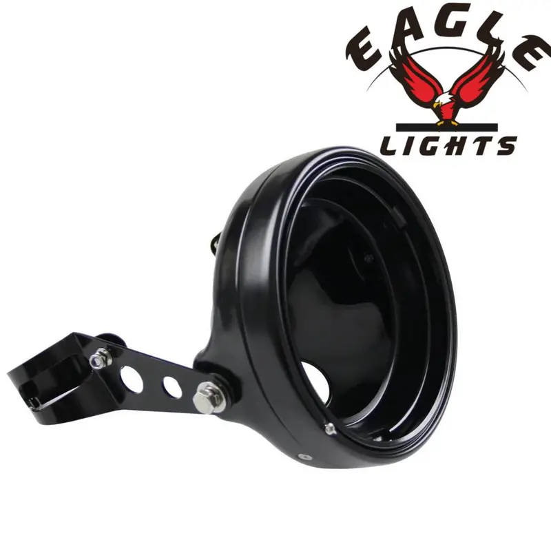 Eagle Lights 7" Meteor Headlight Bucket Housing For Motorcycles With 32Mm To 40Mm Fork Tubes 1