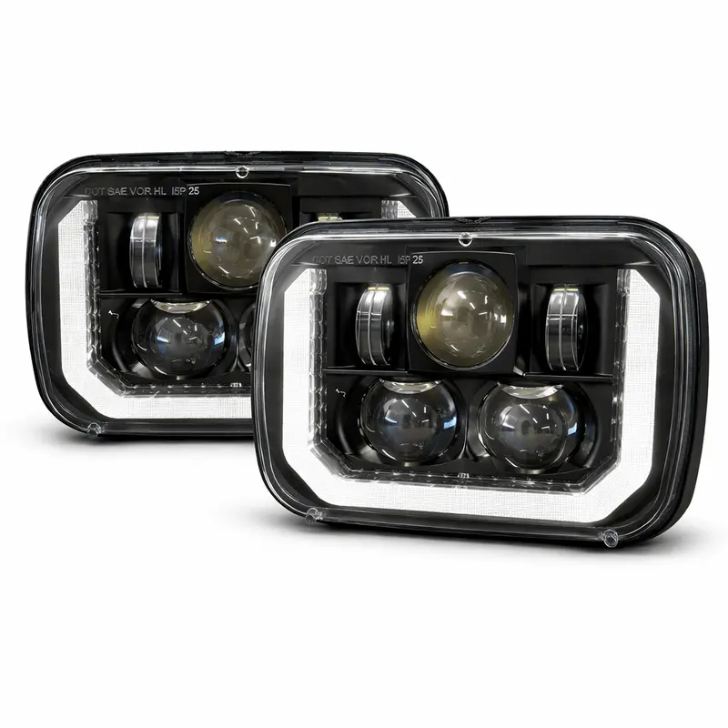 Eagle Lights Arcline 5X7 Led Headlight Pair For Chevrolet, Gmc, Ford Trucks And Vans - Replaces H6054 1
