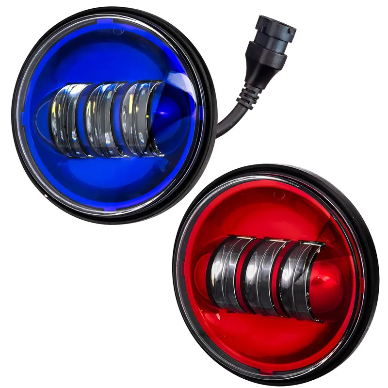 Eagle Lights Color Matched 4.5" Red And Blue Led Passing Lamp Kit For Harley-Davidson® And Others 1