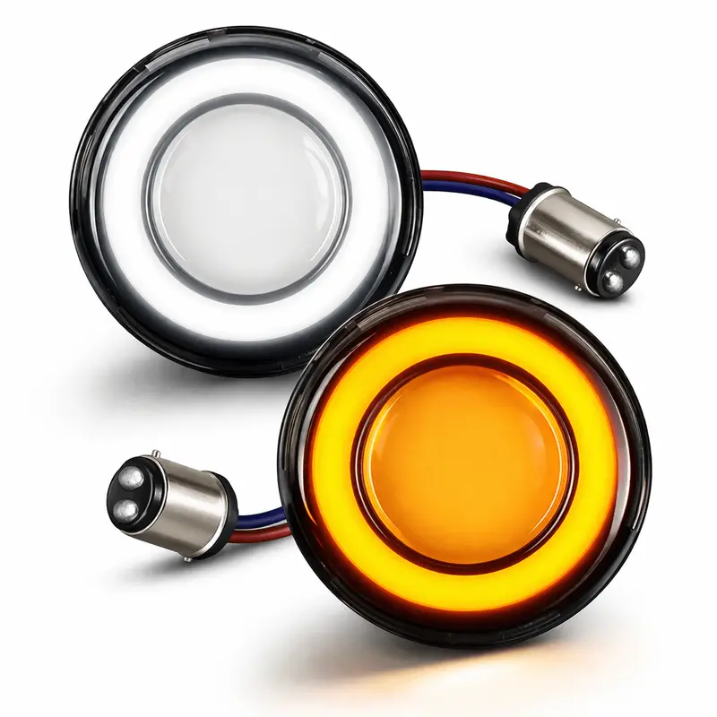 Eagle Lights Halos 2" Front Led Turn Signals For Harley-Davidson® Motorcycles 1