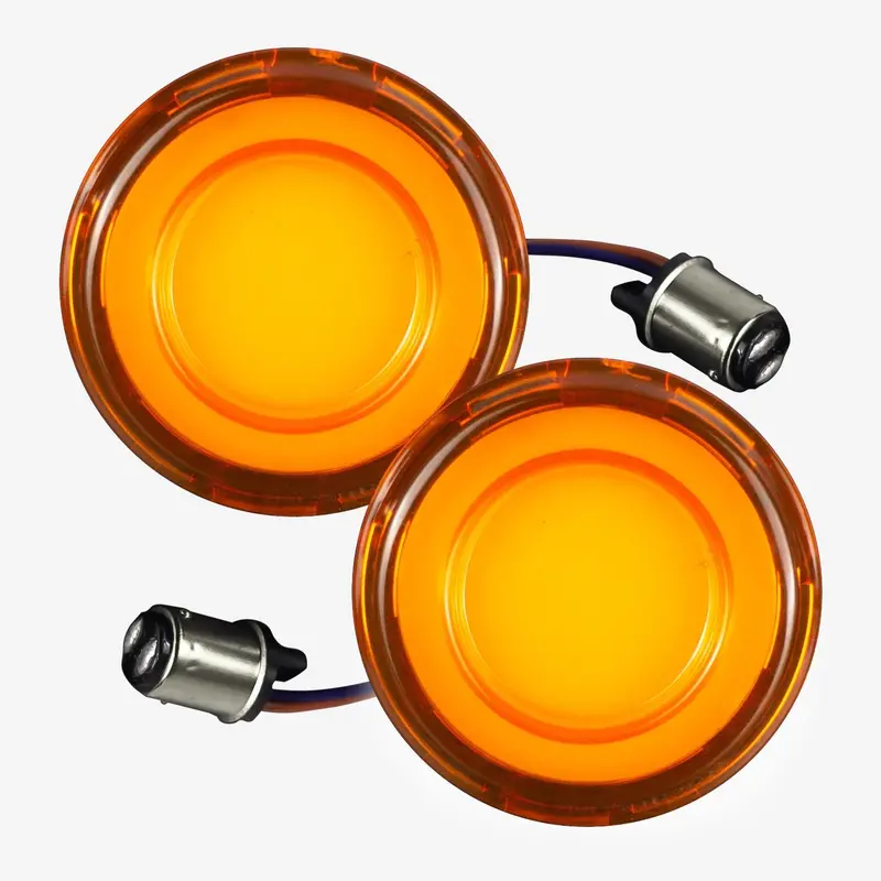Eagle Lights Halos 2" Front Led Turn Signals For Harley-Davidson® Motorcycles With Amber Running Light 1