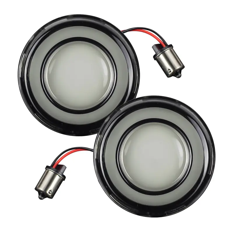 Eagle Lights Halos 2" Rear Led Turn Signals For Harley Davidson Motorcycles - 1156 Base / Red 1