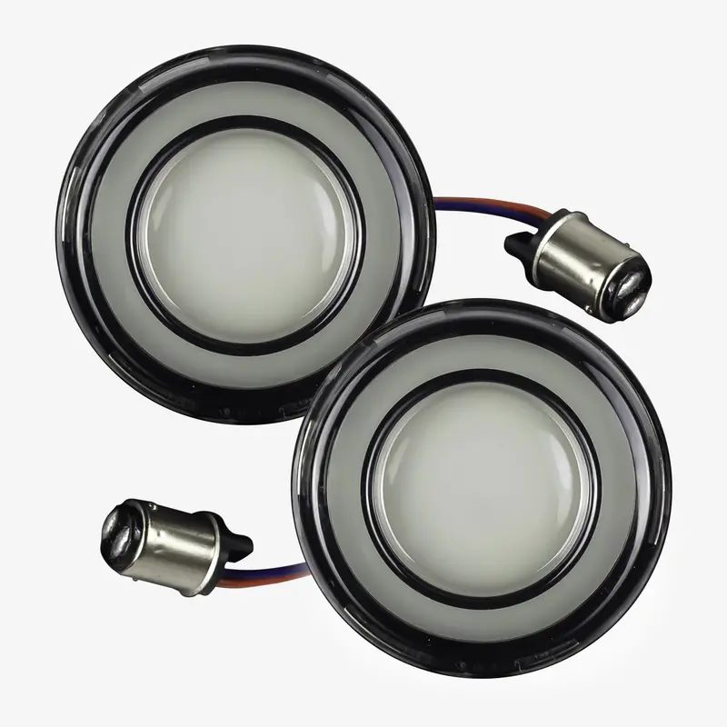 Eagle Lights Halos 2" Rear Led Turn Signals For Harley Davidson Motorcycles - 1157 Base 1
