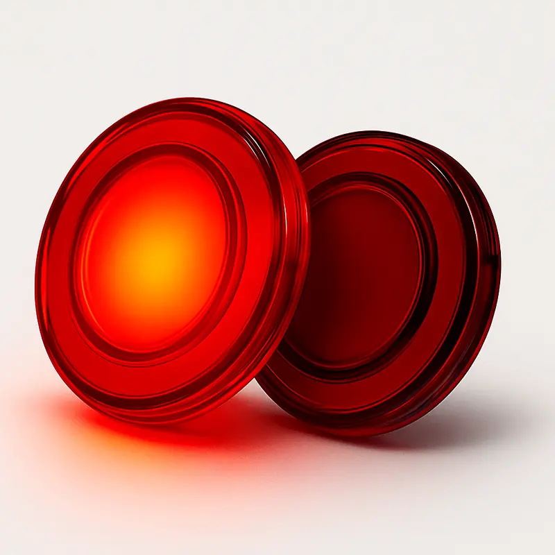 Eagle Lights Halos 2" Rear Led Turn Signals For Harley-Davidson® Motorcycles - 1157 Base / Red Lens 1