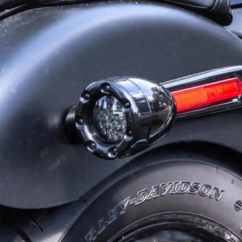 Eagle Lights Infinity Beam 2” Rear Led Turn Signals With Led Ring Covers For Harley-Davidson® - Rear 1156 / Red Leds 4