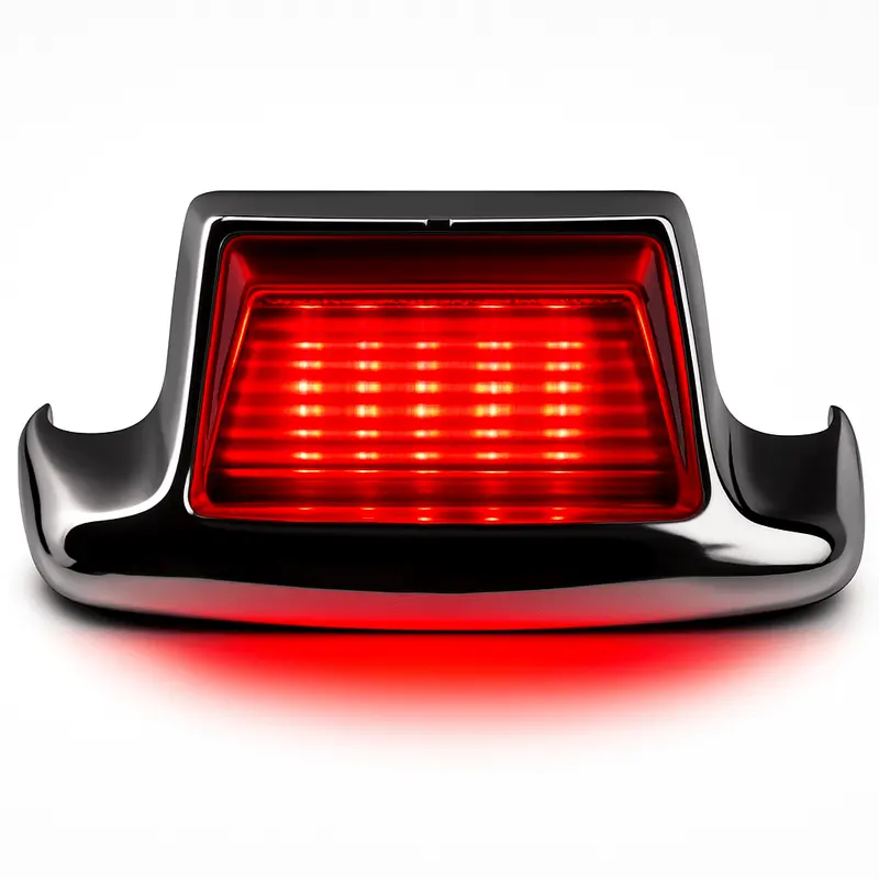 Eagle Lights Led Rear Fender Tip Light With Chrome Housing With Red Lens For Harley-Davidson® Motorcycles 1