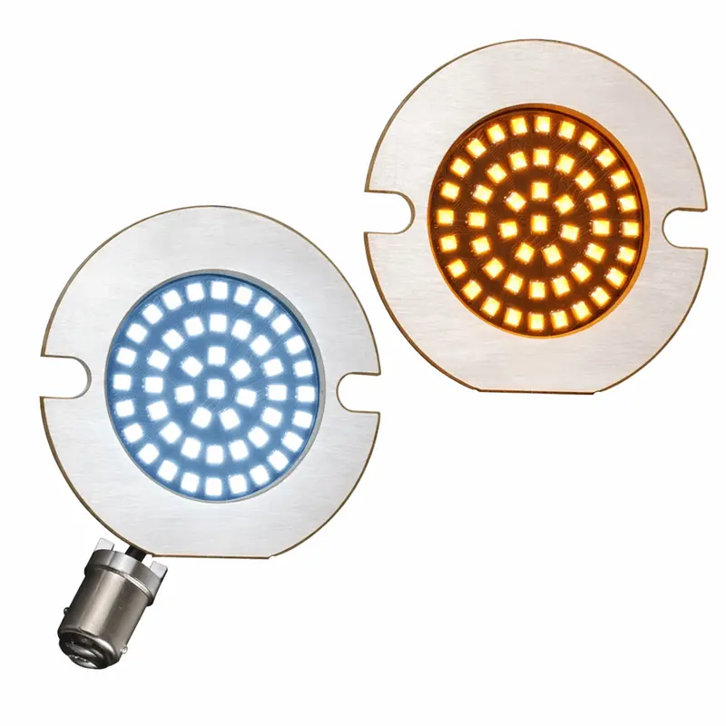 Eagle Lights Midnight Edition 3 1/4" Led Front Turn Signals With Running Lights For Harley-Davidson® Motorcycles 1