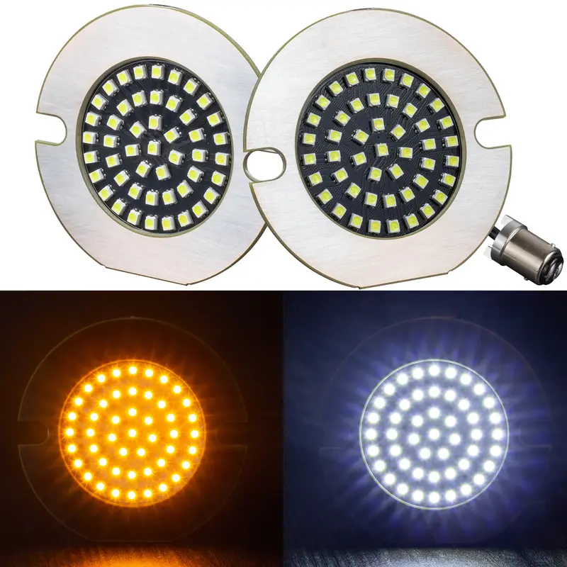 Eagle Lights Midnight Edition 3 1/4" Led Front Turn Signals With Running Lights For Harley-Davidson® Motorcycles 2