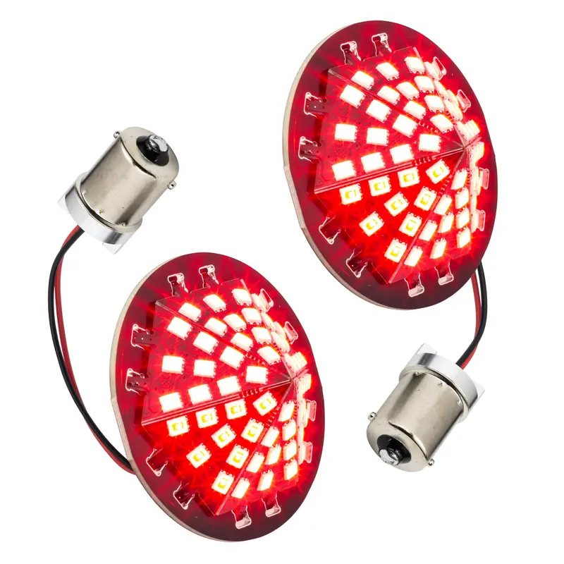 Eagle Lights Midnight Edition Generation Iii Led Premium Red Rear Turn Signals For Harley-Davidson® Motorcycles - 1156 Base 1