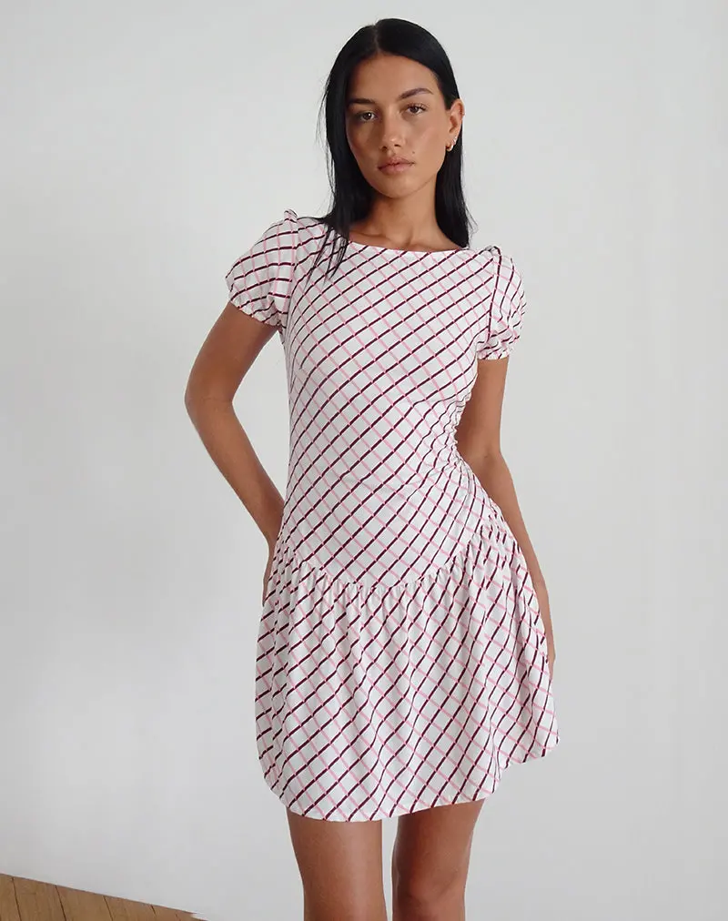 Jemima Mini Dress In Geometric Tile 1
