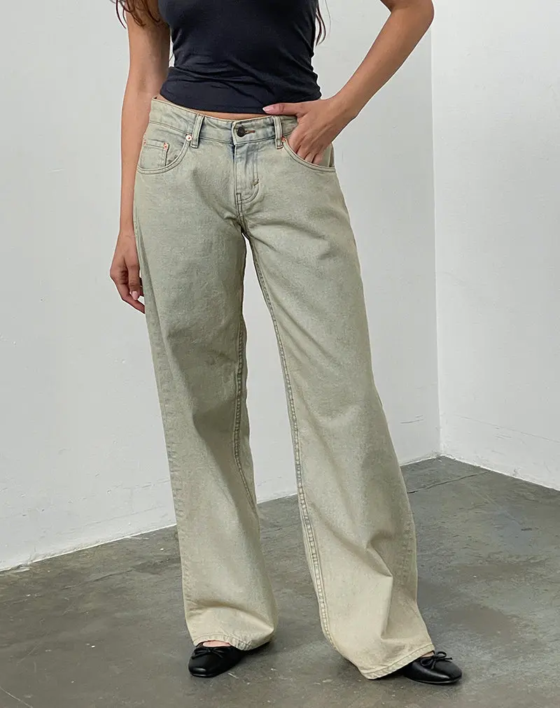 Low Rise Roomy Jeans In Desert Sand Wash 1