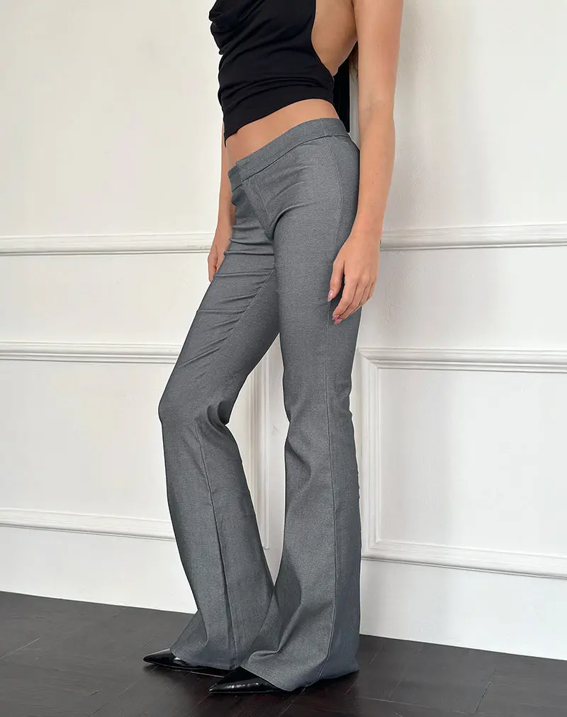 Malvinas Flared Trouser In Grey Tailoring 1
