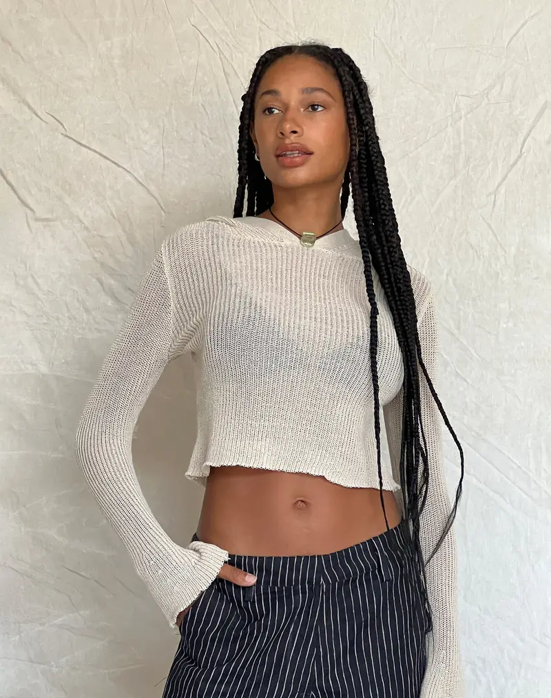 Motel X Jacquie Mereba Hoodie In Natural 1