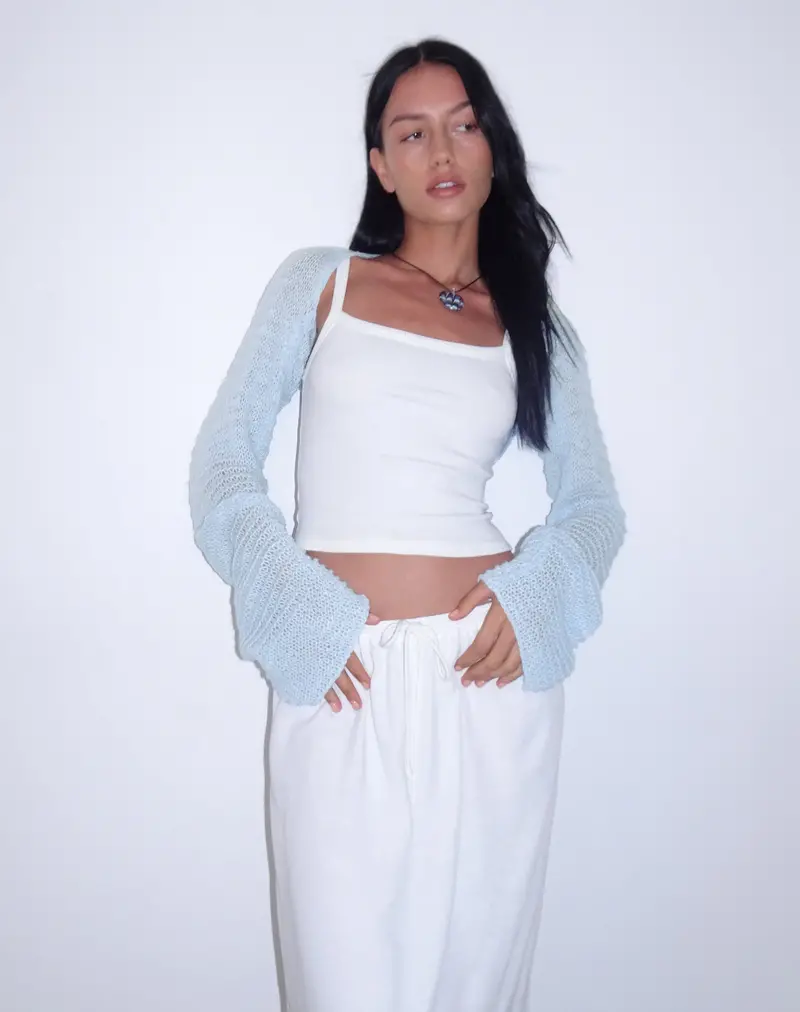 Nobila Shrug Top In Baby Blue 1