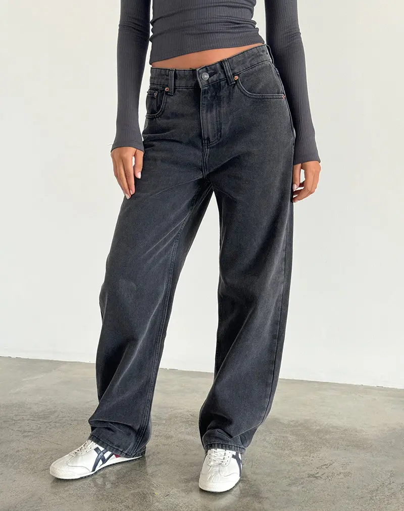 Parallel Jeans In Black Wash 1