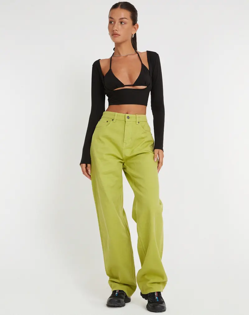 Parallel Jeans In Green Oasis 1