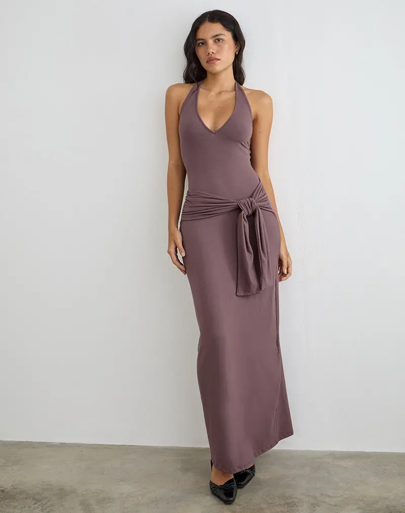 Rohesia Maxi Dress In Deep Taupe 1