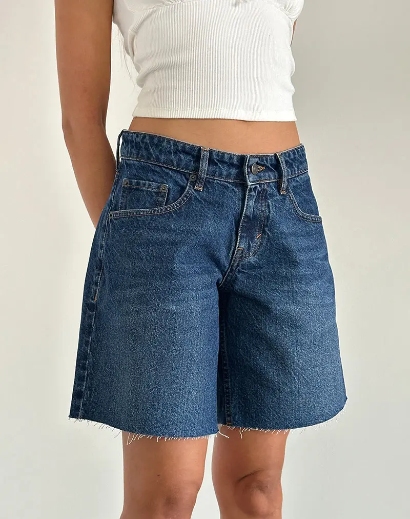 Roomy Low Rise Jorts In Mid Blue Used 1