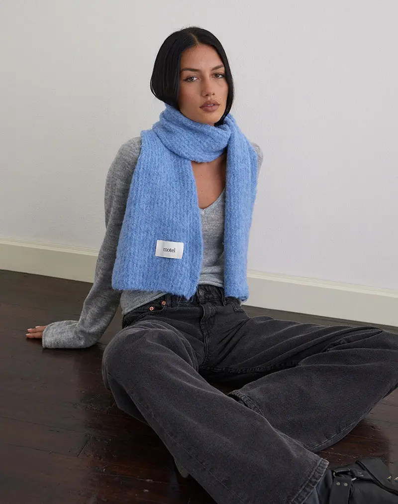 Scarf In Plain Blue 1