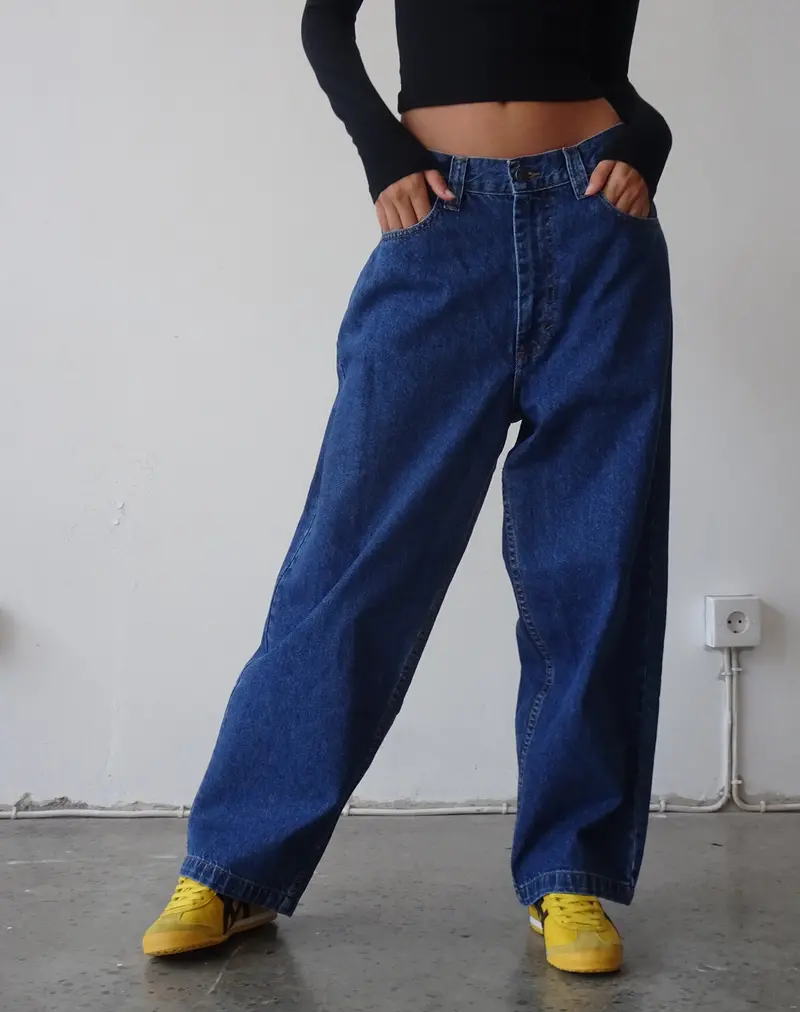 Skater Low Rise Jean In Core Blue Stone 1