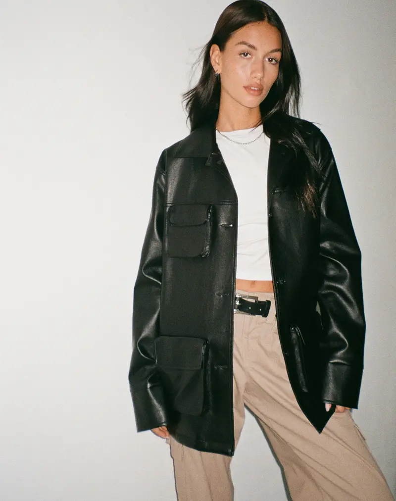 Tavira Jacket In Pu Black 1