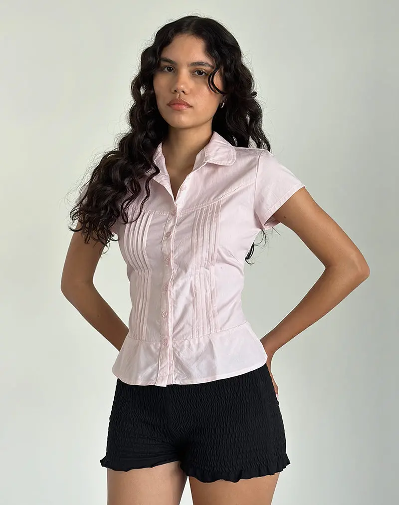 Wilmot Blouse In Light Pink Poplin 1