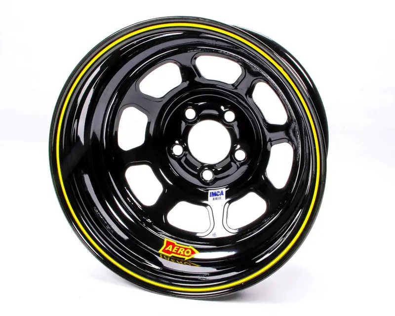 Aero Race 52-185020L 15X8 Black Alloy Wheel – 2" Backspace, 5.00" Offset 1