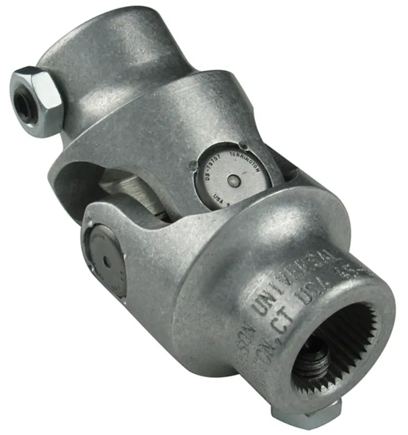 Borgeson 213452 Single Aluminum Steering U-Joint – 3/4"-36 Spline To 1" Double-D Fit 1
