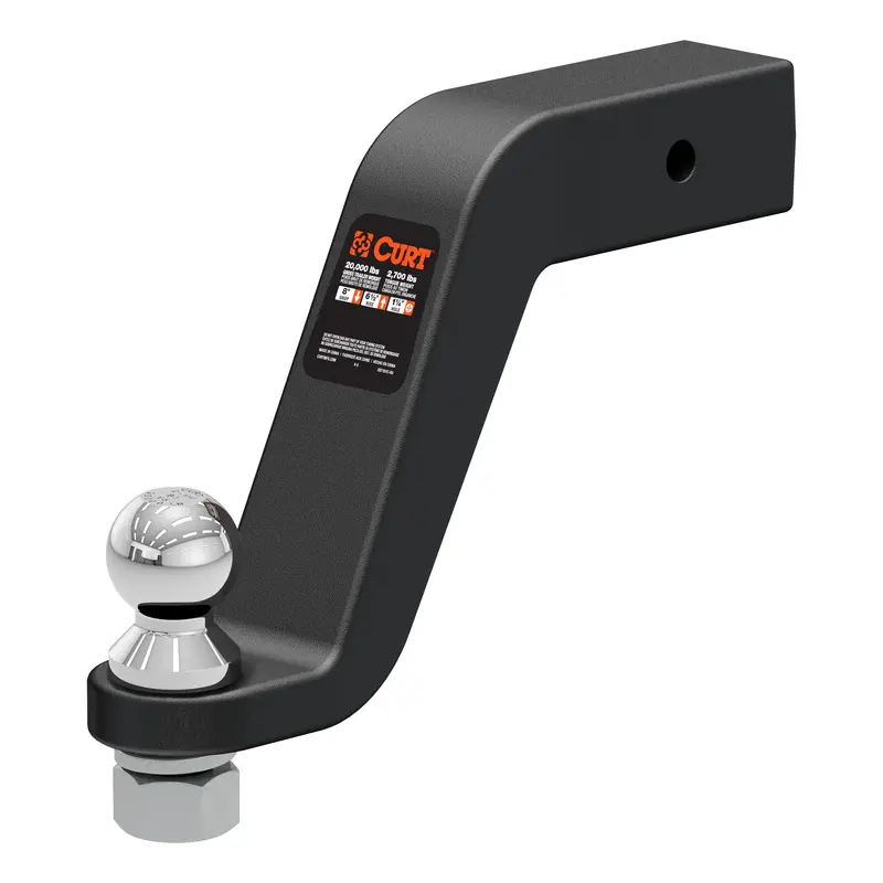 Curt 45374 Loaded Magnum Forged Ball Mount – Heavy-Duty Adjustable Tow Hitch Mount With Pre-Installed Hardware 1