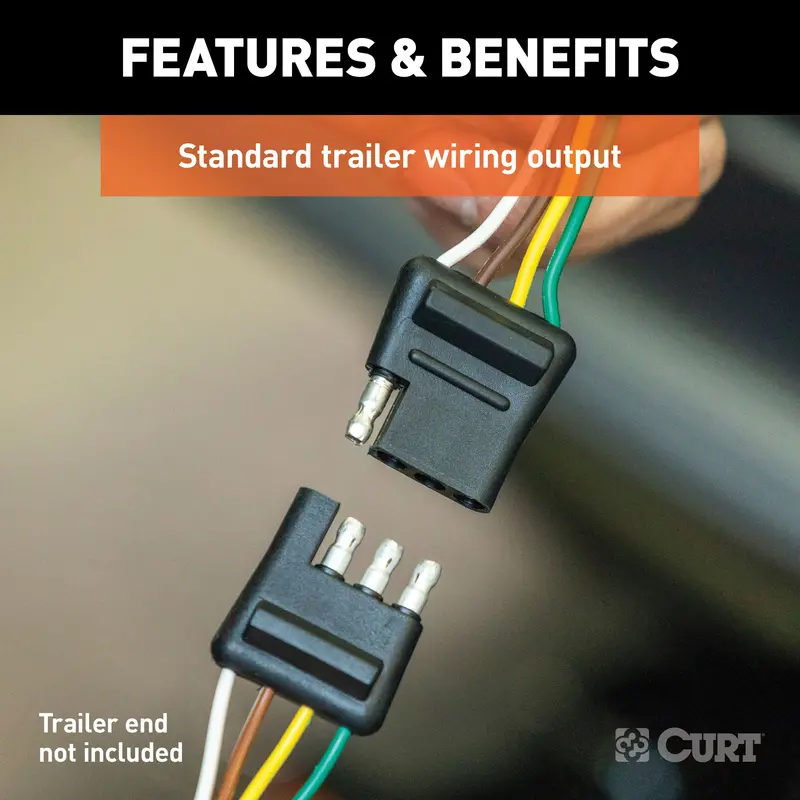 Curt 56083 Custom 4-Pin Flat Wiring Harness – Compatible With Lexus Rx350/Rx450H (Oem Tow Package Required) 1