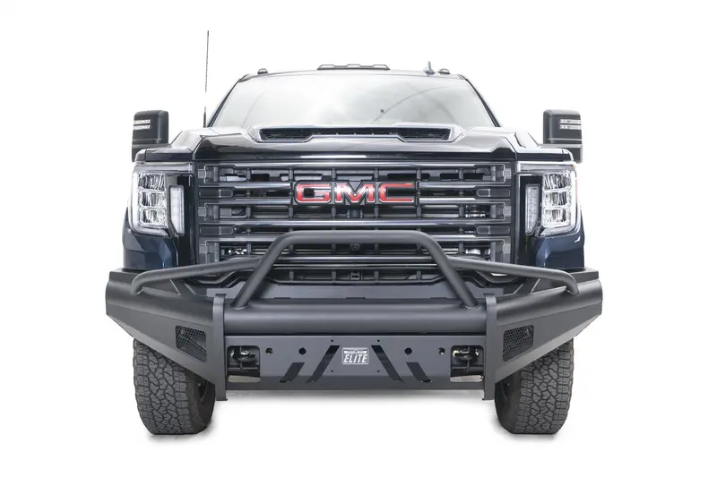 Fab Fours Gm20-Q5062-1 Black Steel Front Bumper With Integrated Pre-Runner Guard 1