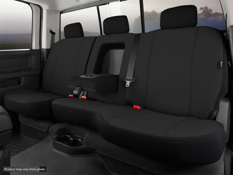 Fia Sp82-39 Black Poly-Cotton 60/40 Split Seat Protector Cover 1