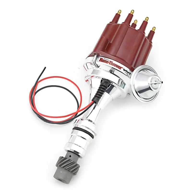 Pertronix D110711 Billet Distributor Cap For Oldsmobile V8 – Vacuum Advance, Red 1