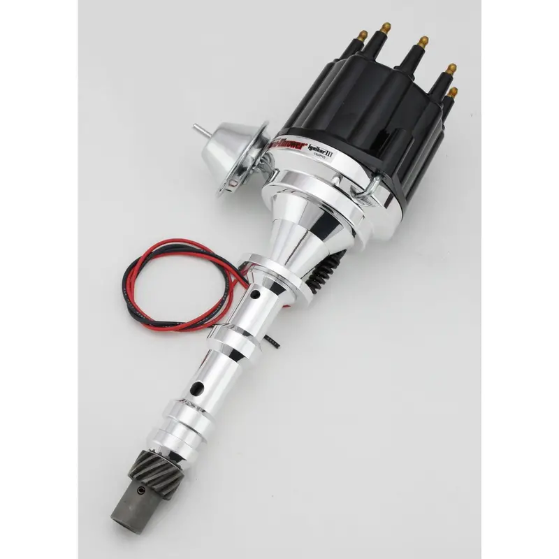 Pertronix D7101710 Billet Distributor Cap For Chevrolet 409 V8 – Black Vacuum Advance Model 1