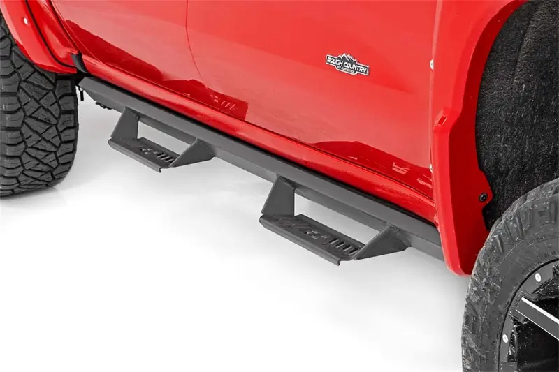 Rough Country Al219204 Drop Step Side Steps – Al2 Series For 2019–Present Ram 1500 Crew Cab 1